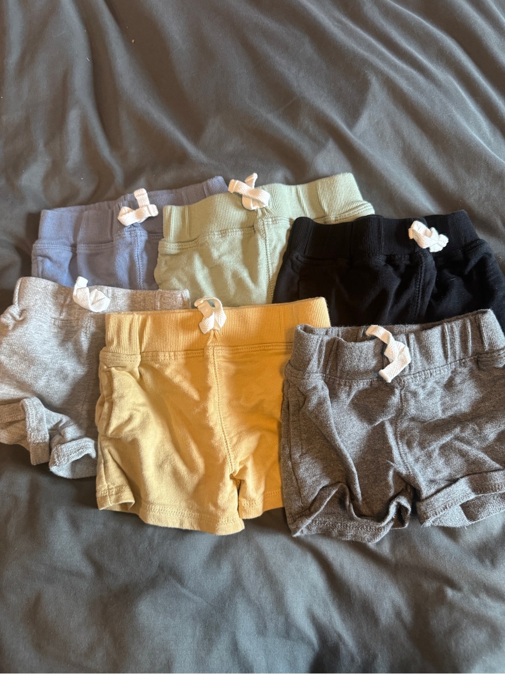 Gerber Baby Cotton Shorts - Yellow, Black, Light Gray, Green, Dark Gray, Blue